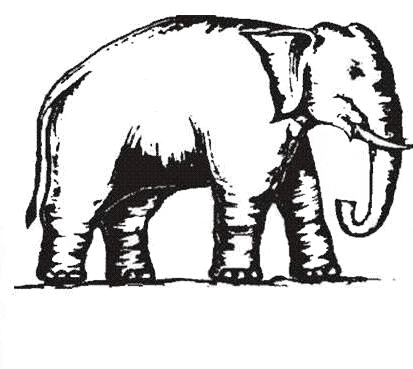 The elephant — election symbol of the Bahujan Samaj Party